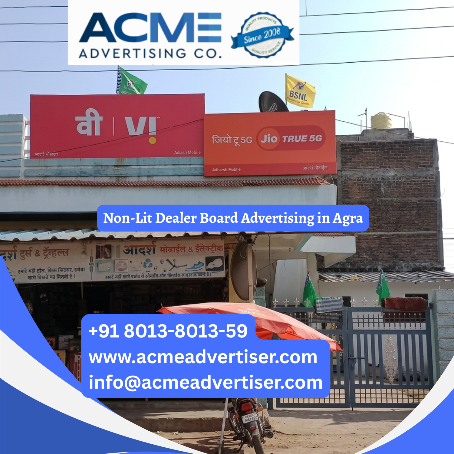 Non-Lit Dealer Board Advertising in Agra - 
