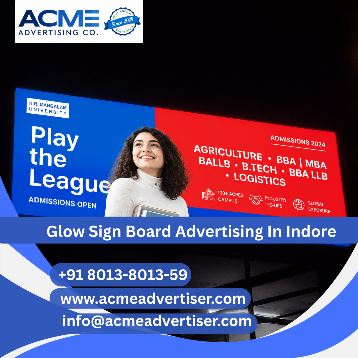 Lit Dealer Board Advertising Company in Indore - 