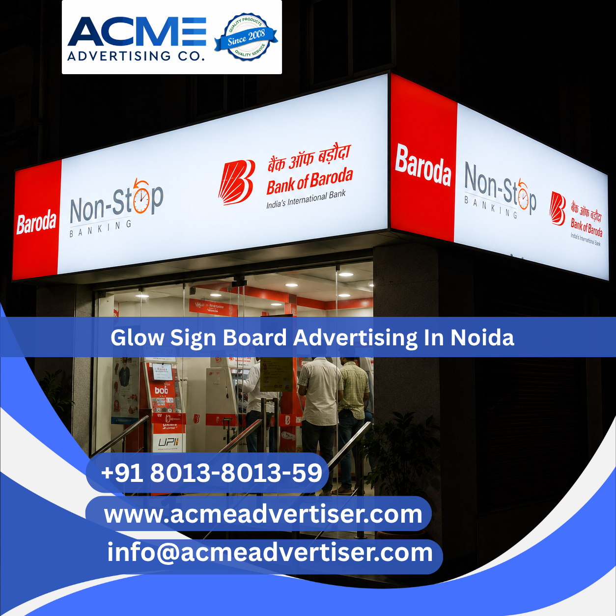 Glow Sign Board Advertising Agency in Noida - 