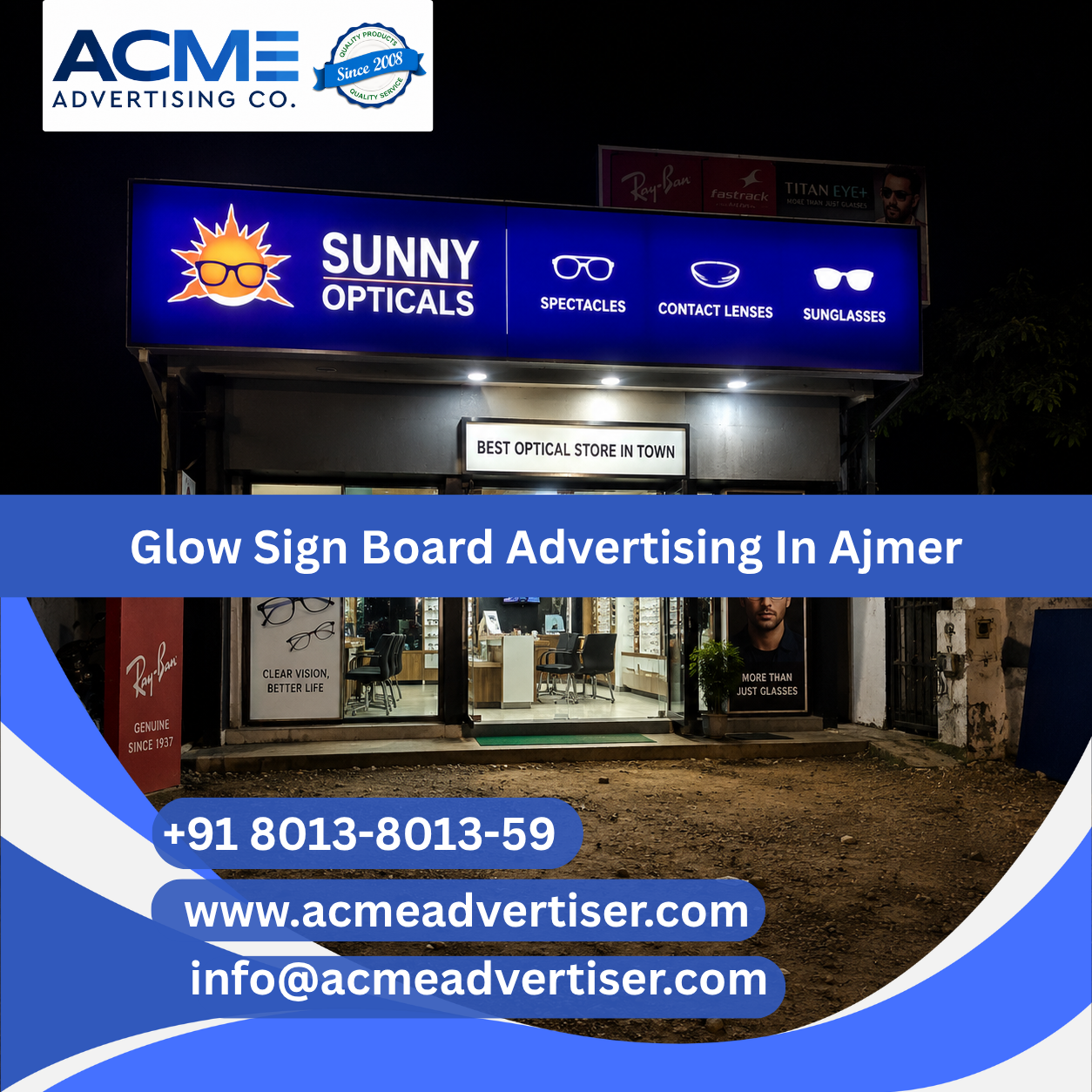 Glow Sign Board Advertising Company In Ajmer - 