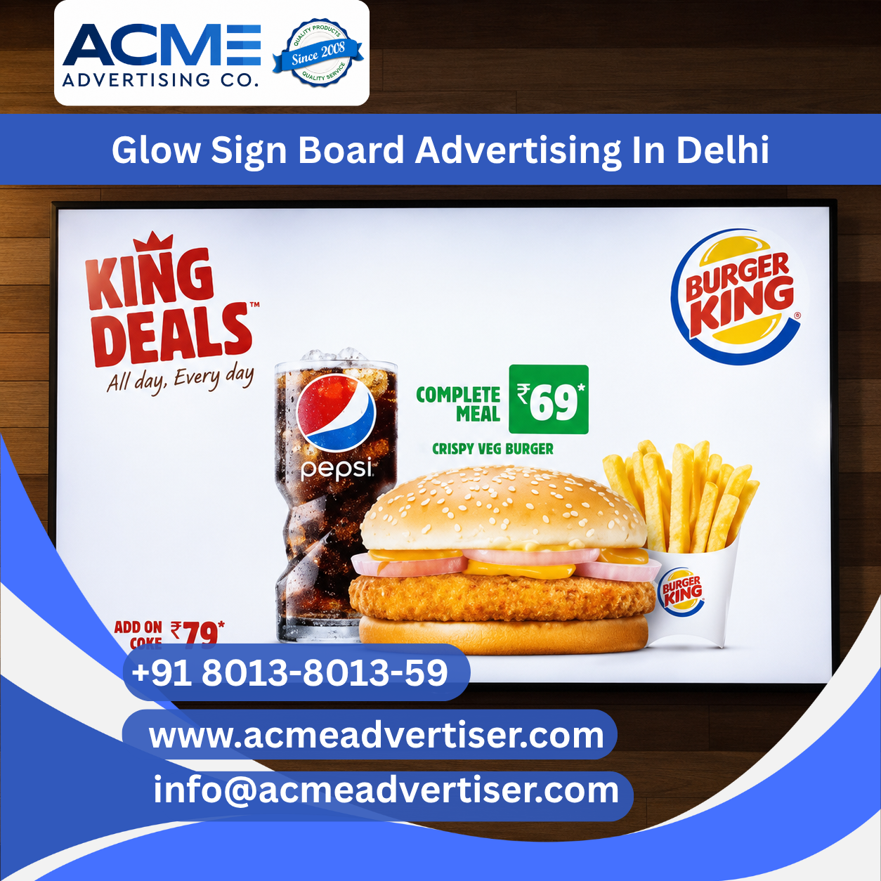 Glow Sign Board Advertising Company In Delhi - 