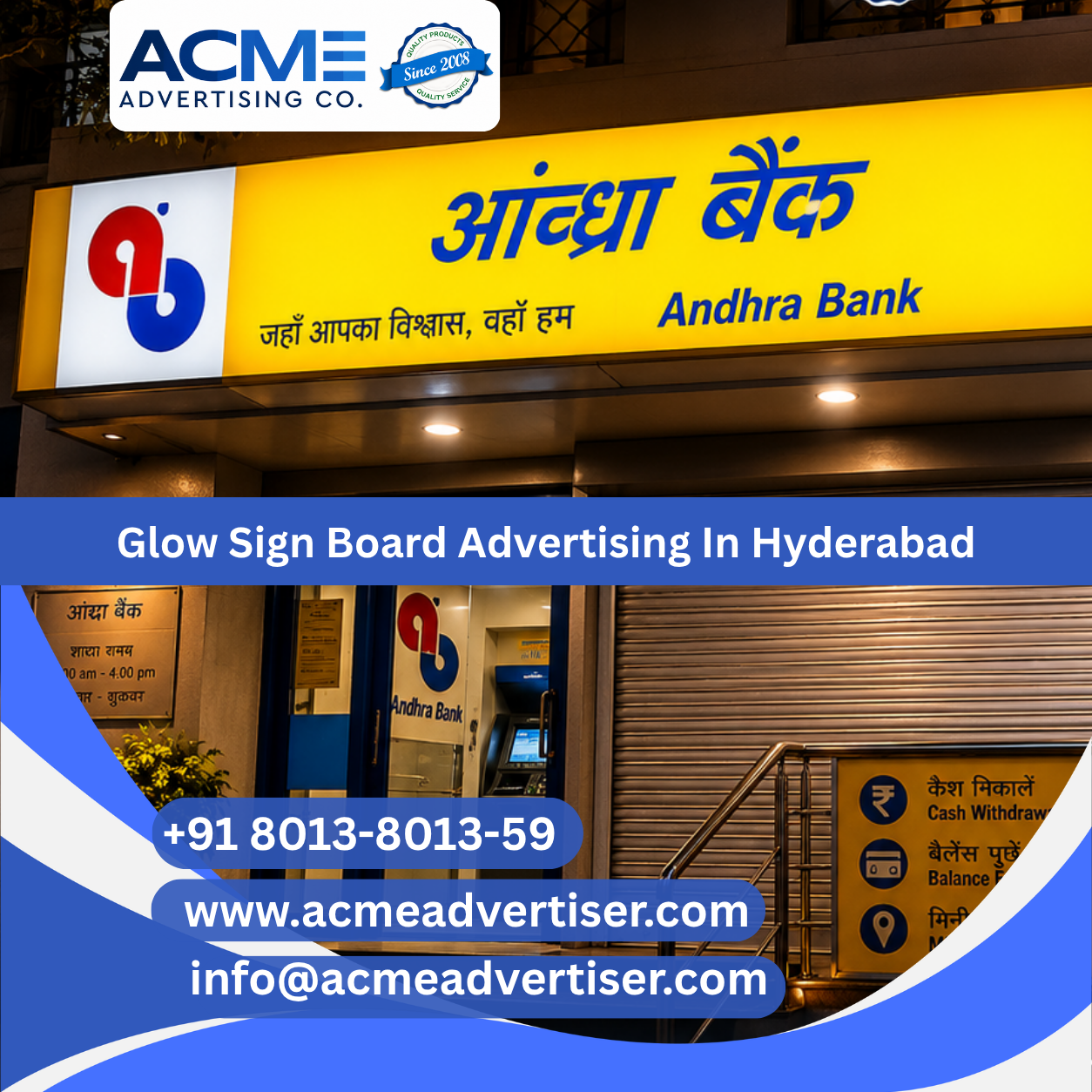 Glow Sign Board  Advertising Company In Hyderabad - 