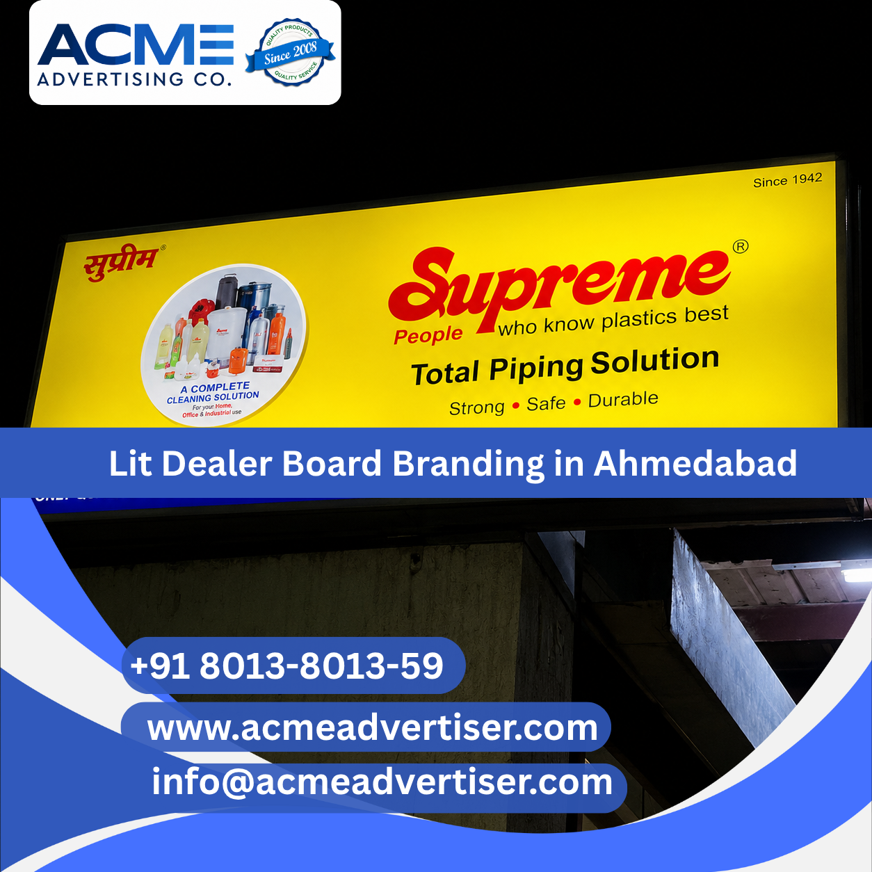 Lit Dealer Board Advertising Company in Ahmedabad - 