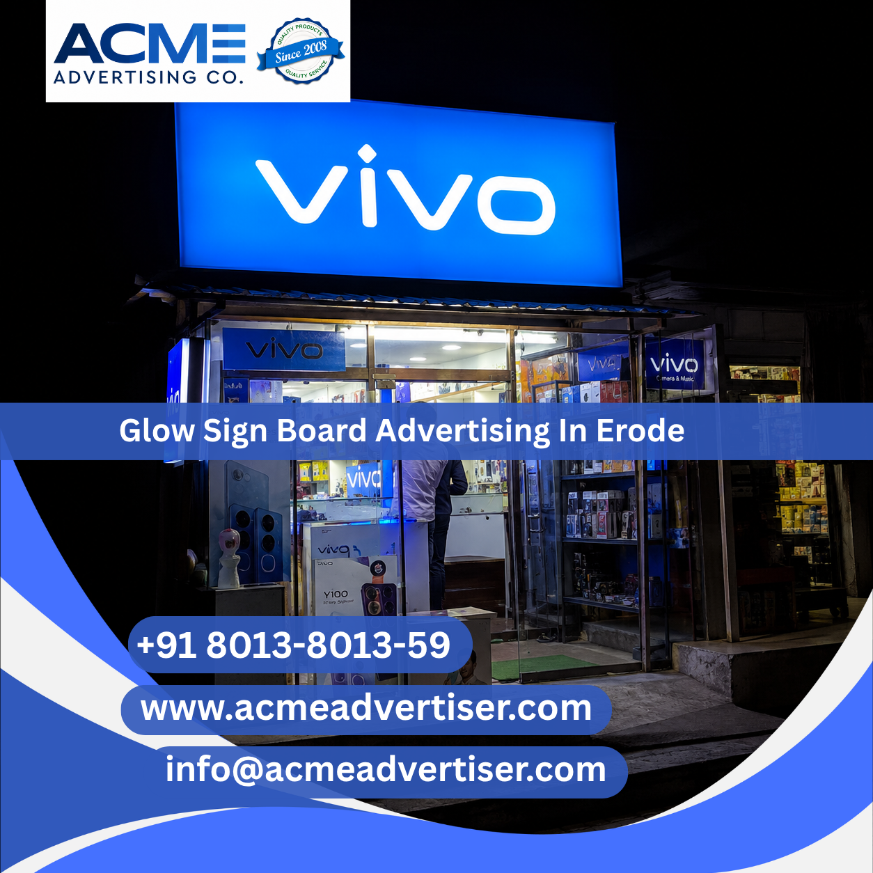 Glow Sign Board Advertising Agency In Erode - 