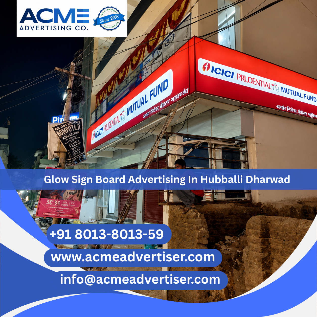 Glow Sign Board Advertising Company in Hubballi Dharwad - 
