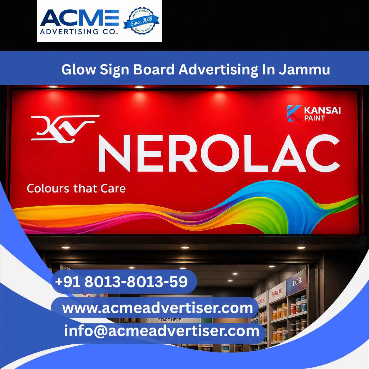 Glow Sign Board Advertising Company In Jammu - 