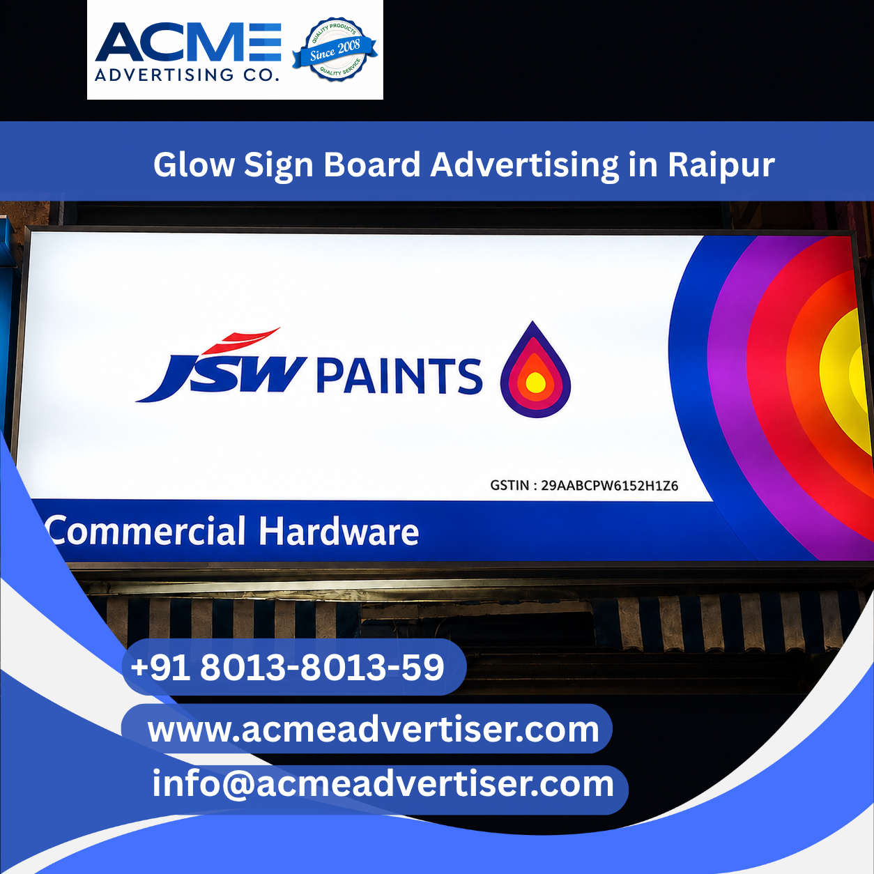 Glow Sign Board Advertising Agency in Raipur - 