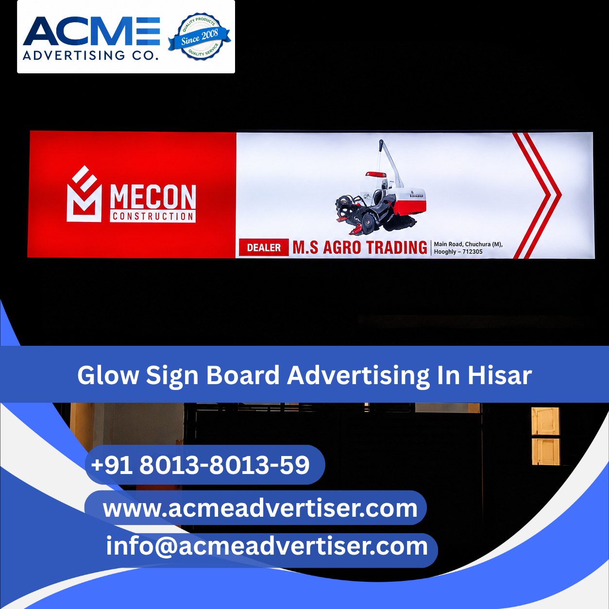 Glow Sign Board Advertising Company In Hisar - 