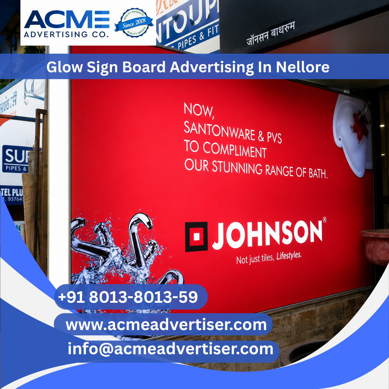 Glow Sign Board Advertising Company In Nellore - 