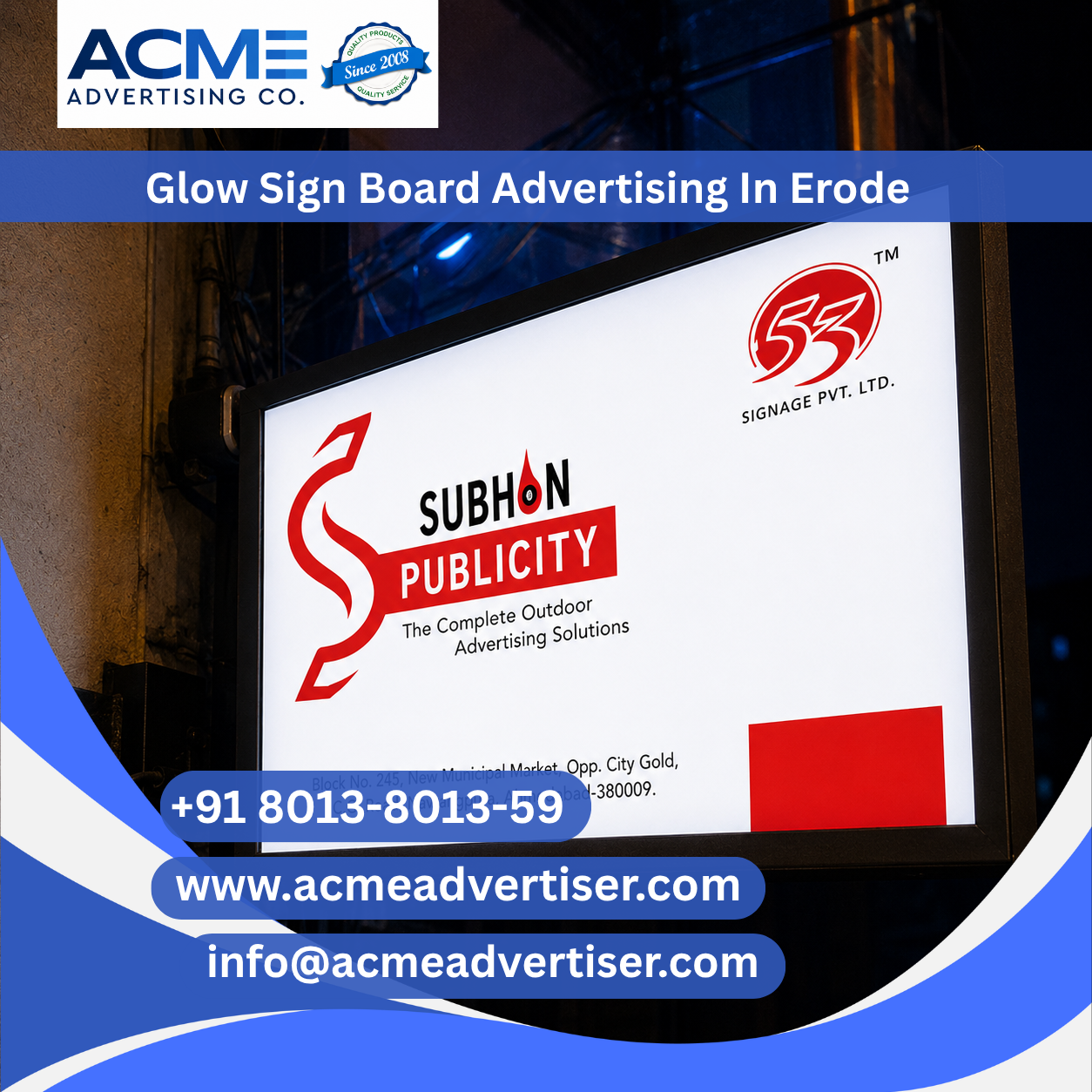 Glow Sign Advertising Agency In Erode - 