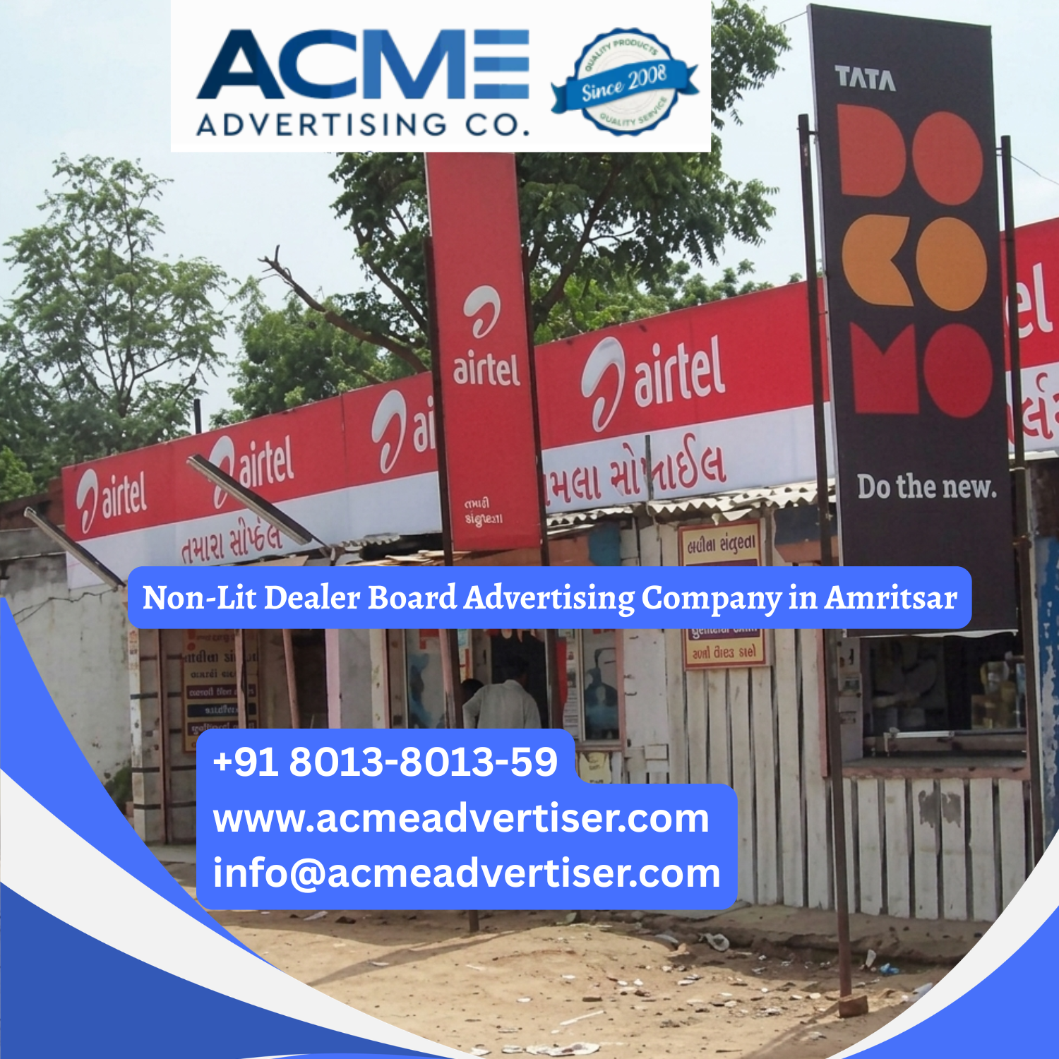 Non-Lit Dealer Board Advertising Company in Amritsar - 