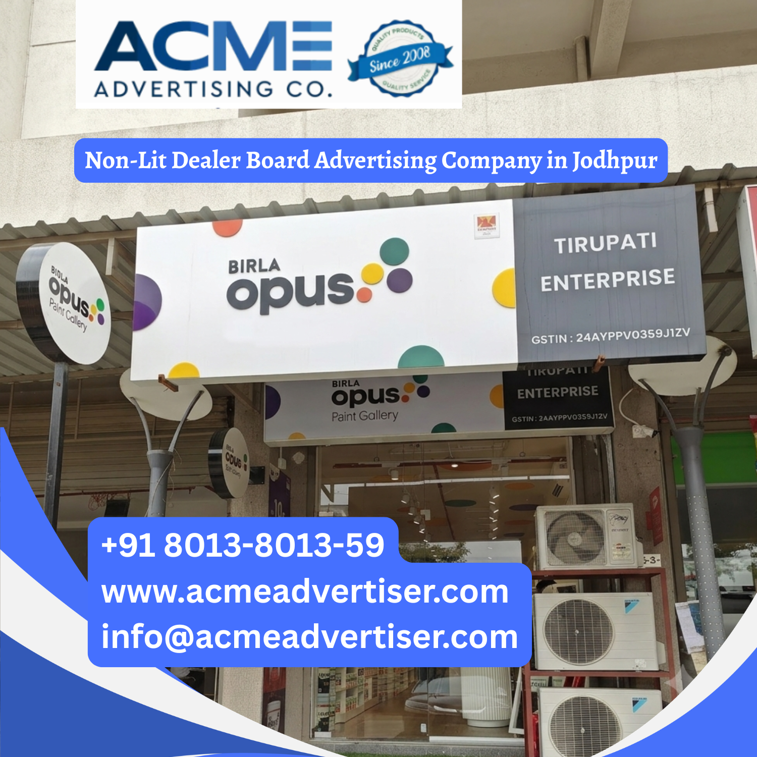 Non-Lit Dealer Board Advertising Company in Jodhpur - 