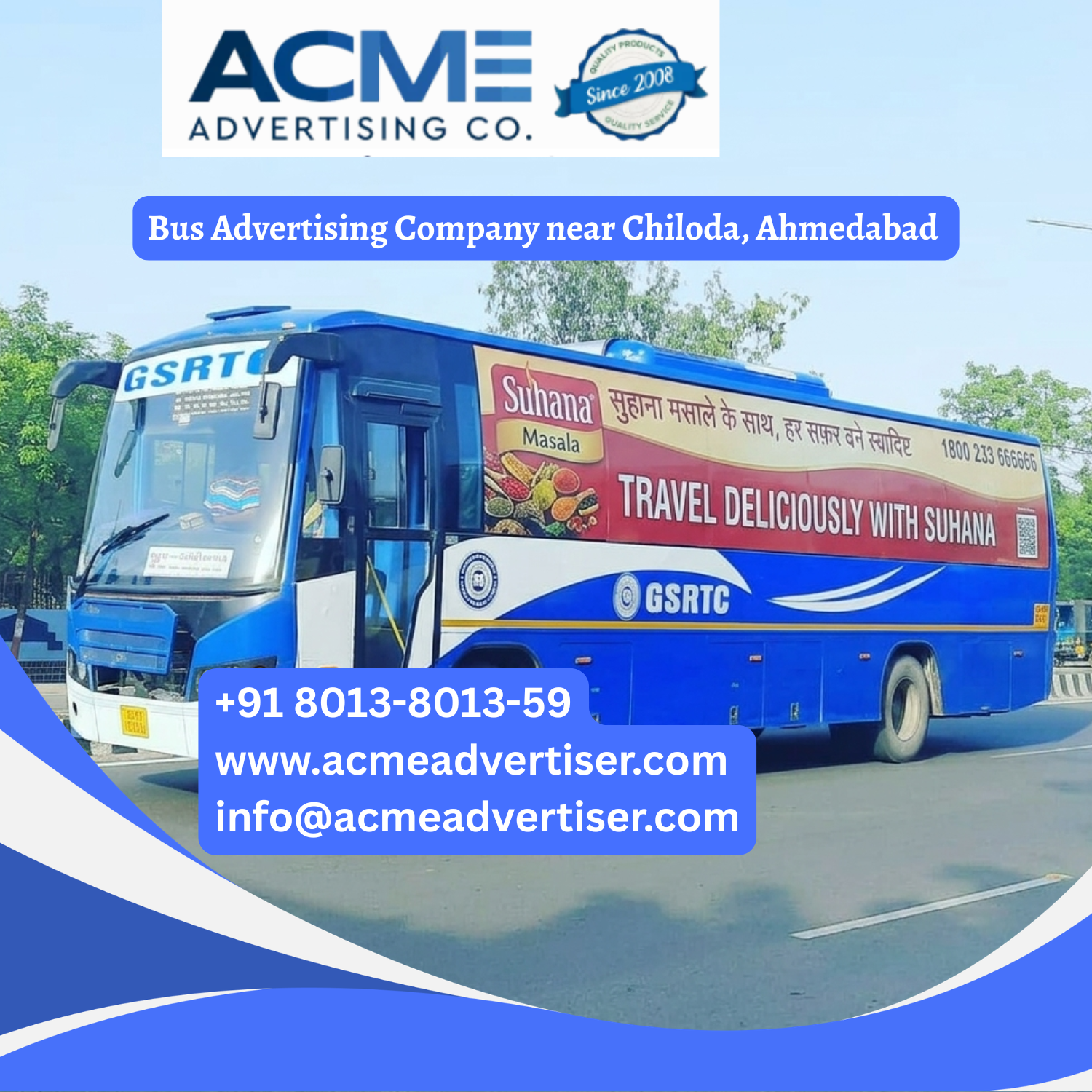 Bus Advertising Company near Chiloda, Ahmedabad - 