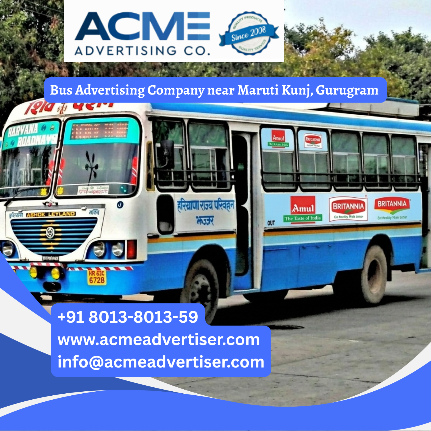 Bus Advertising Company near Maruti Kunj, Gurugram - 