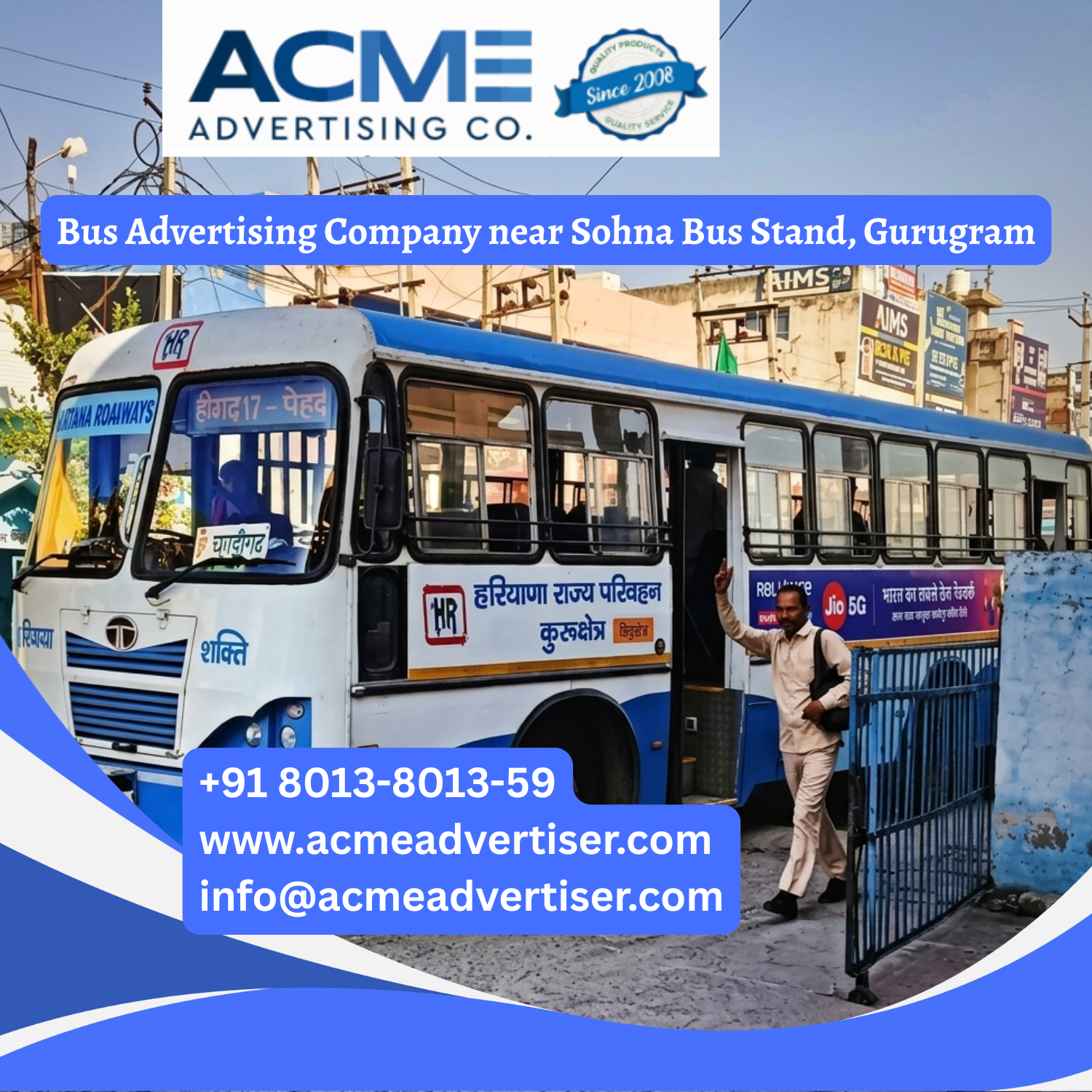 Bus Advertising Company near Sohna Bus Stand, Gurugram - 