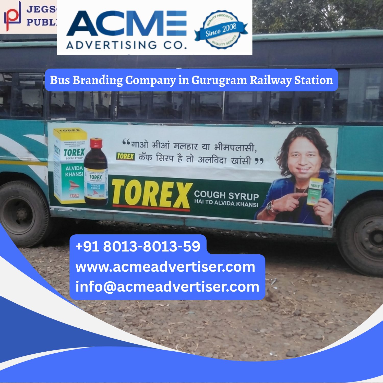 Bus Branding Company in Gurugram Railway Station - 