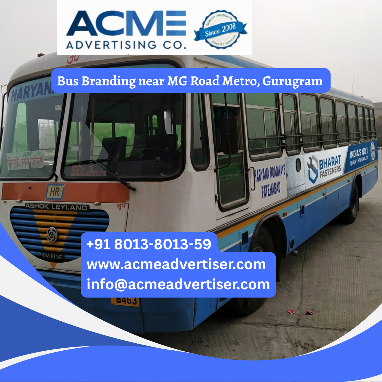 Bus Branding near MG Road Metro, Gurugram - 