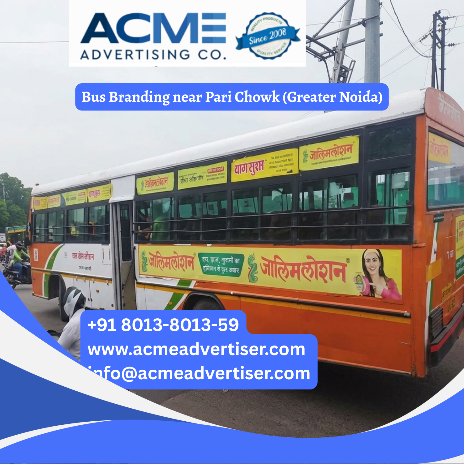 Bus Branding near Pari Chowk (Greater Noida) - 