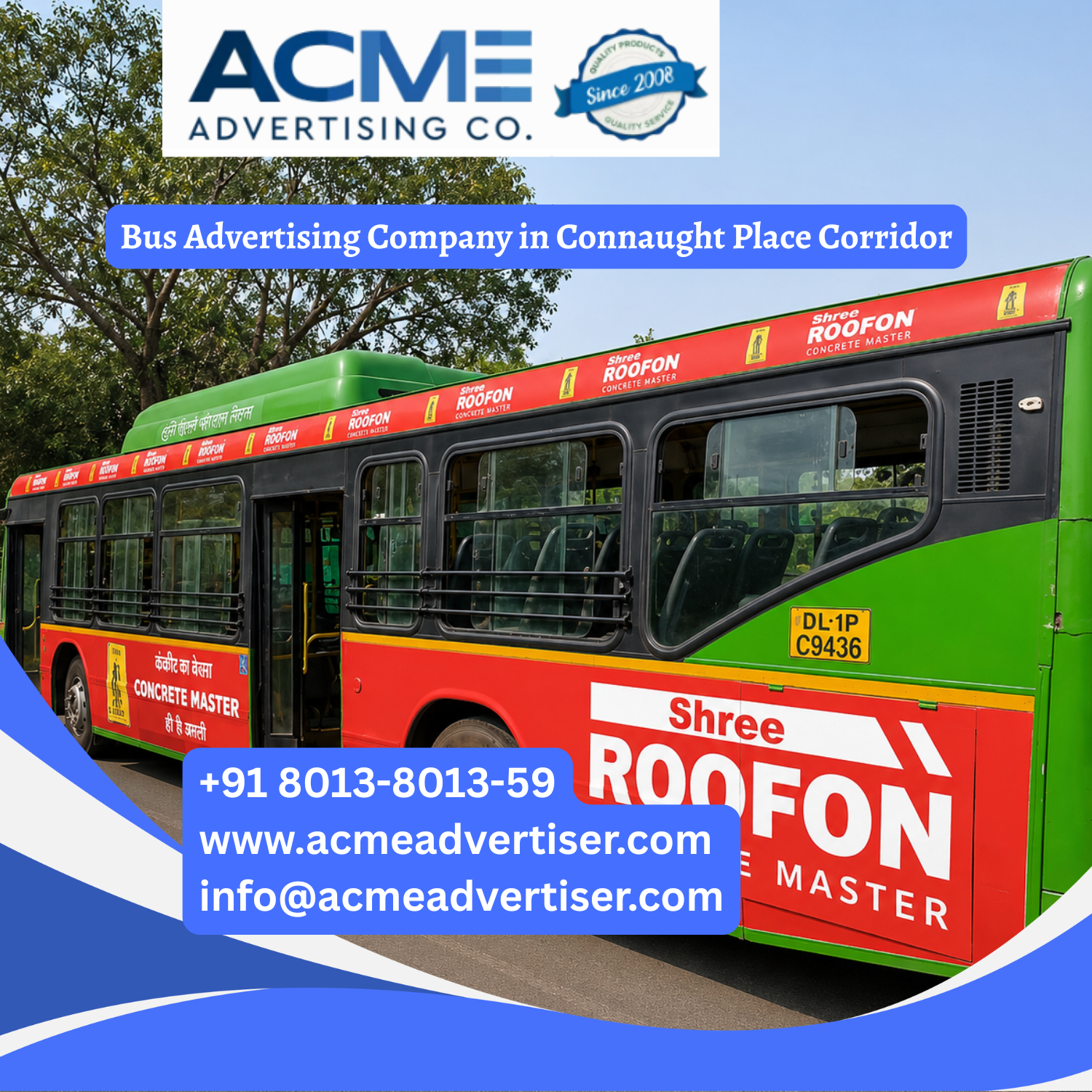 Bus Advertising Company in Connaught Place Corridor - 