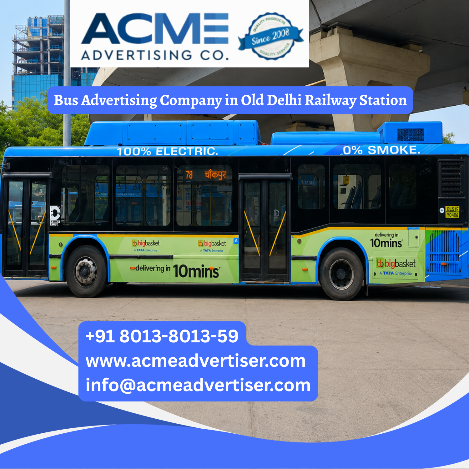Bus Advertising Company in Old Delhi Railway Station - 