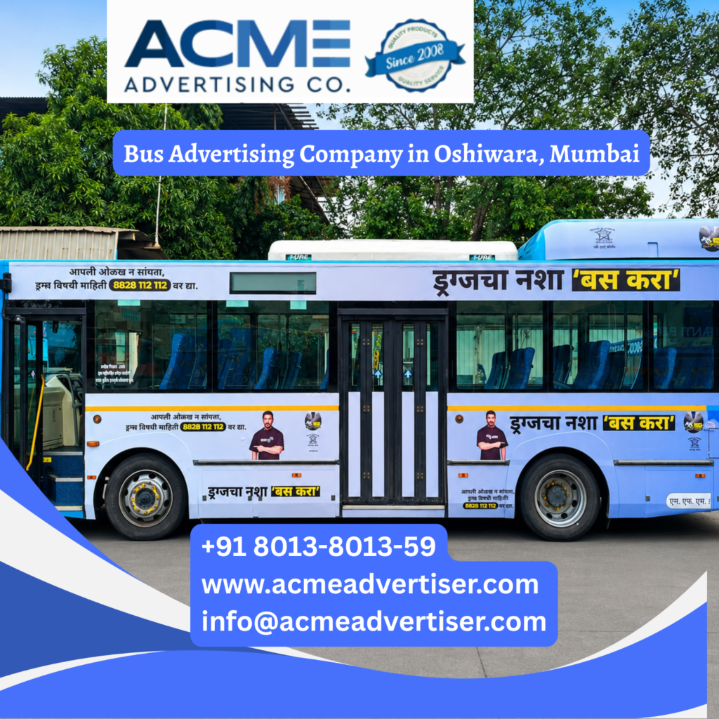 Bus advertising in Oshiwara, Mumbai on branded buses across Link Road routes.
Bus Branding Company in Worli, Mumbai