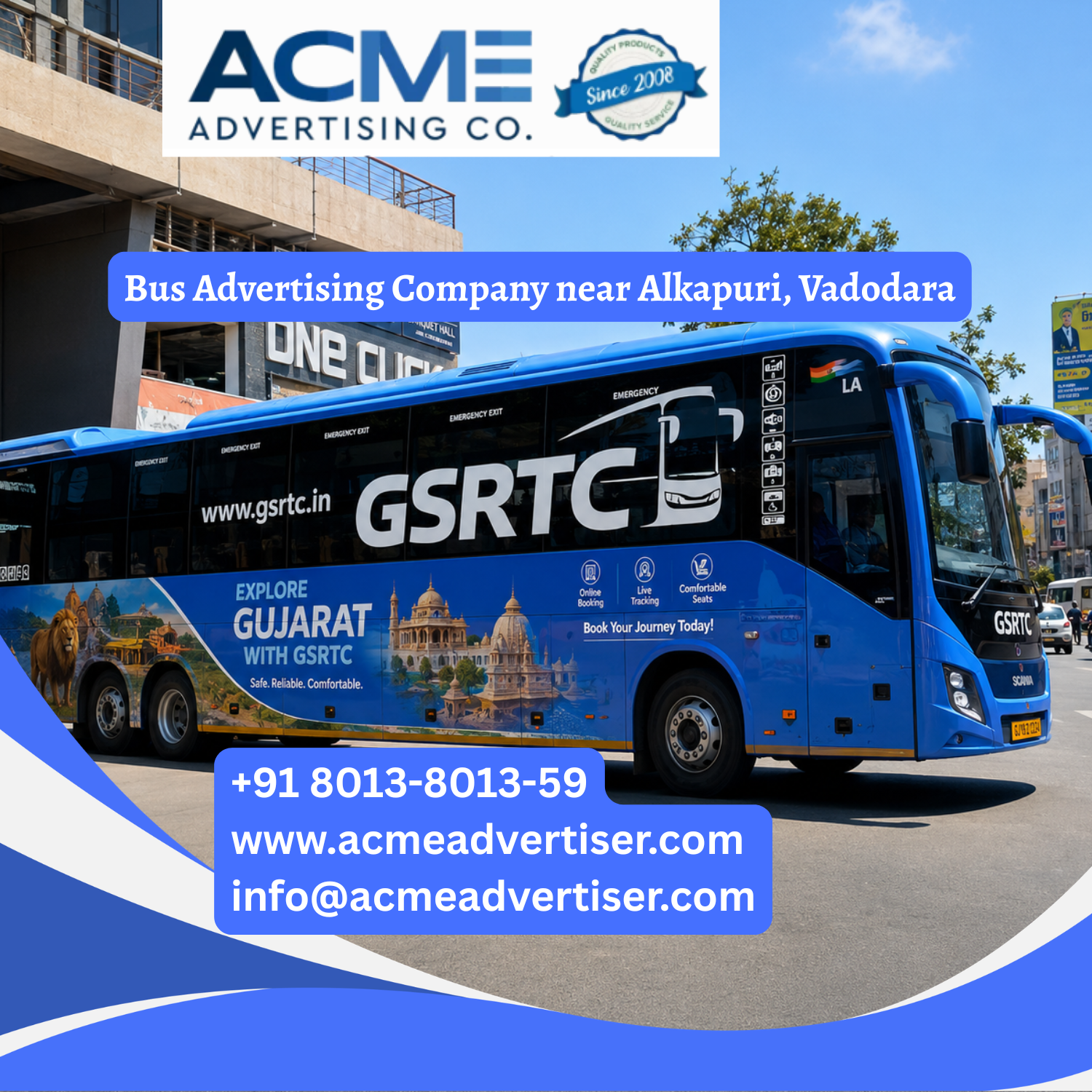 Bus Advertising Company near Alkapuri, Vadodara - 