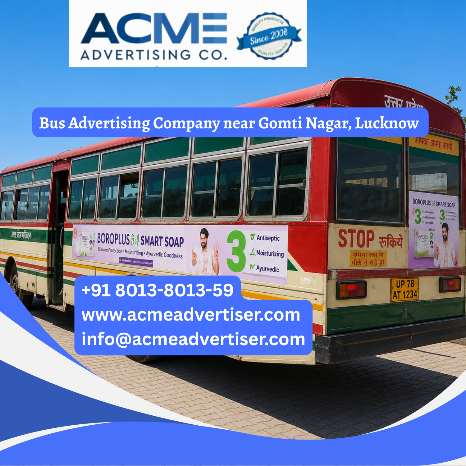 Bus Advertising Company near Gomti Nagar, Lucknow - 