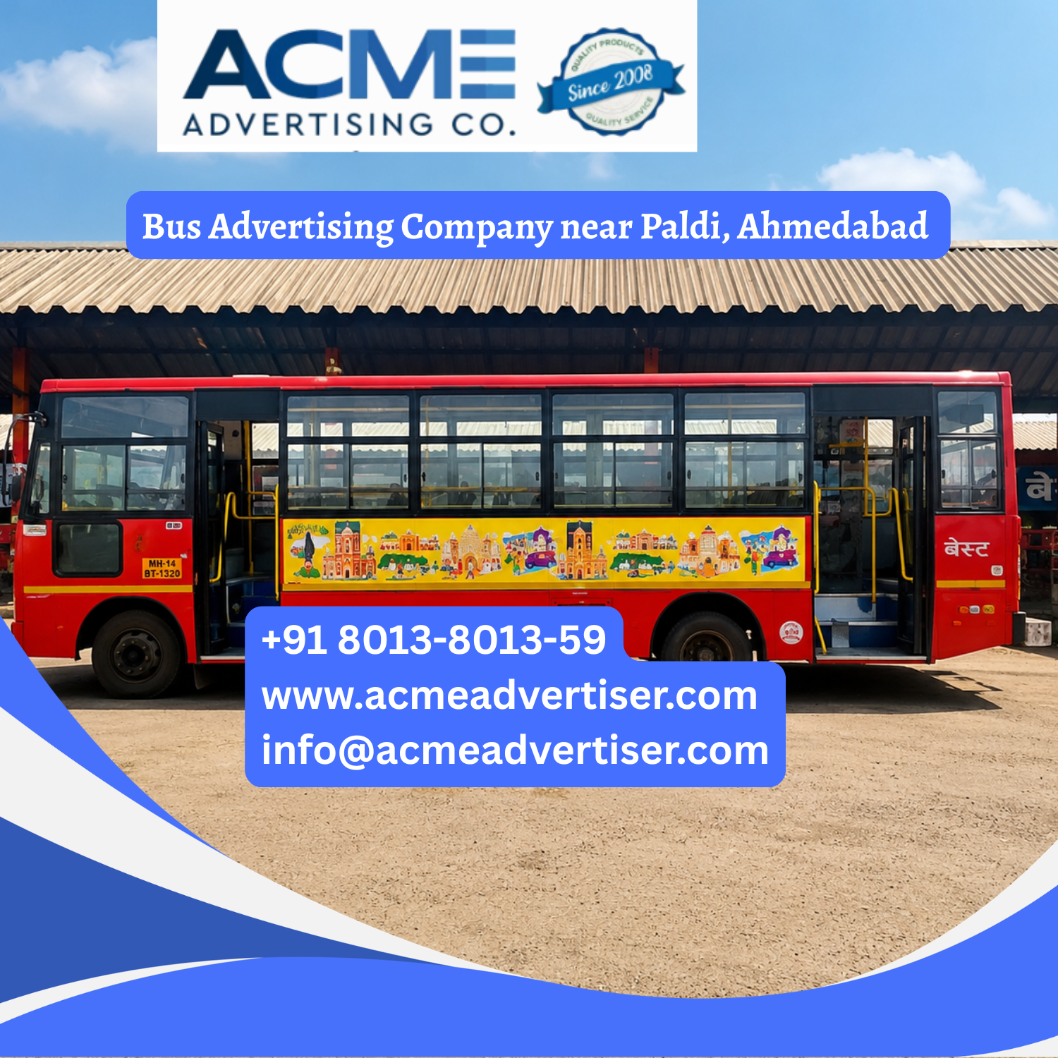 Bus Advertising Company near Paldi, Ahmedabad - 