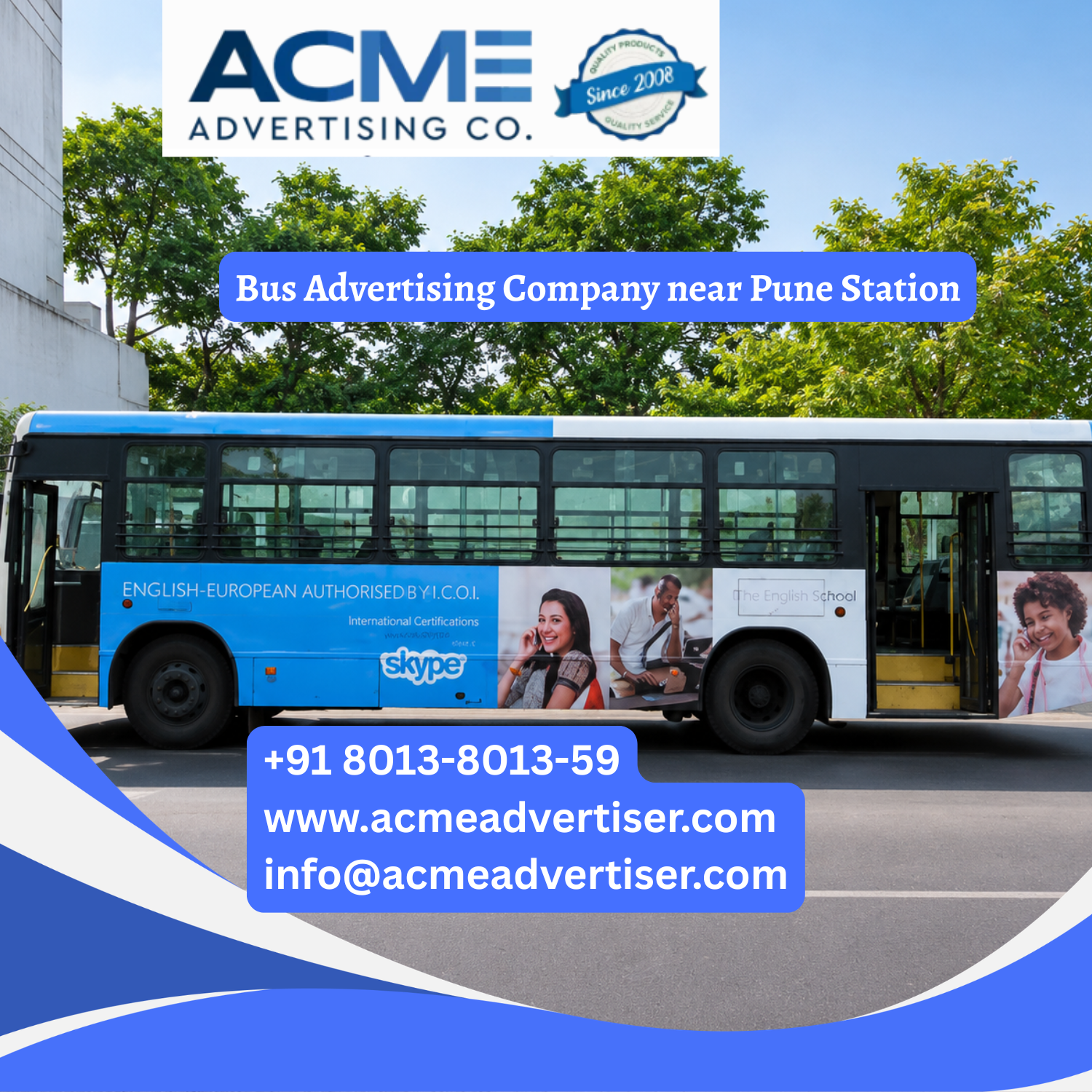 Bus Advertising Company near Pune Station - 