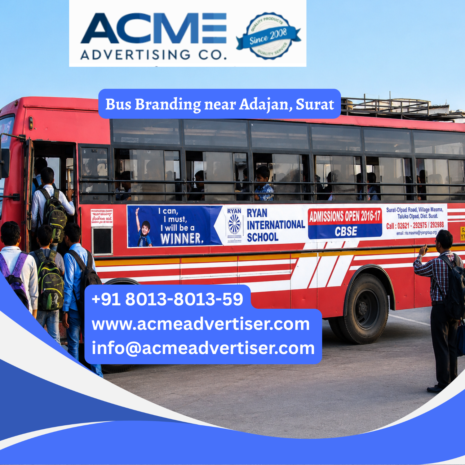 Bus Branding near Adajan, Surat - 