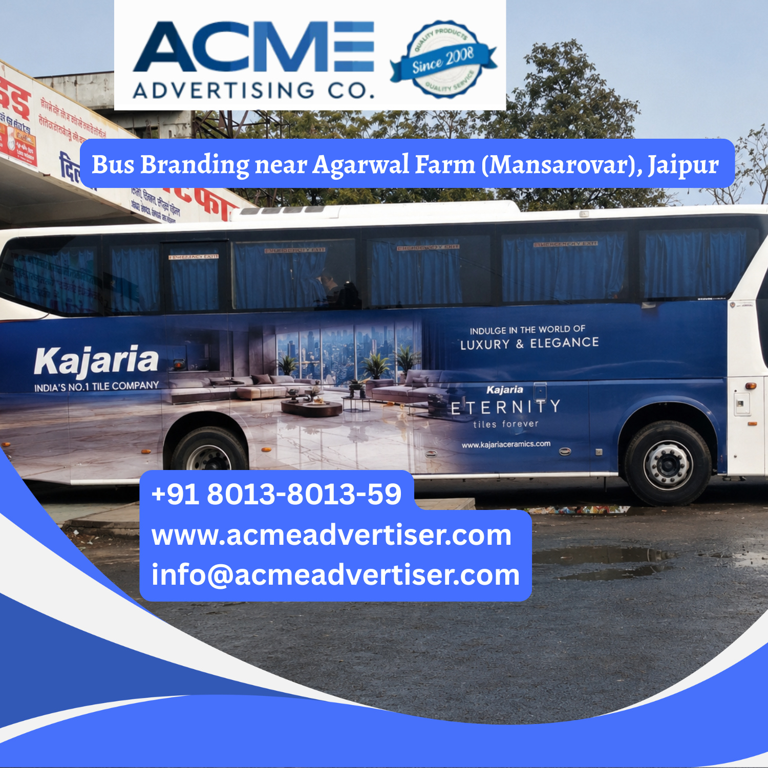 Bus Branding near Agarwal Farm (Mansarovar), Jaipur - 
