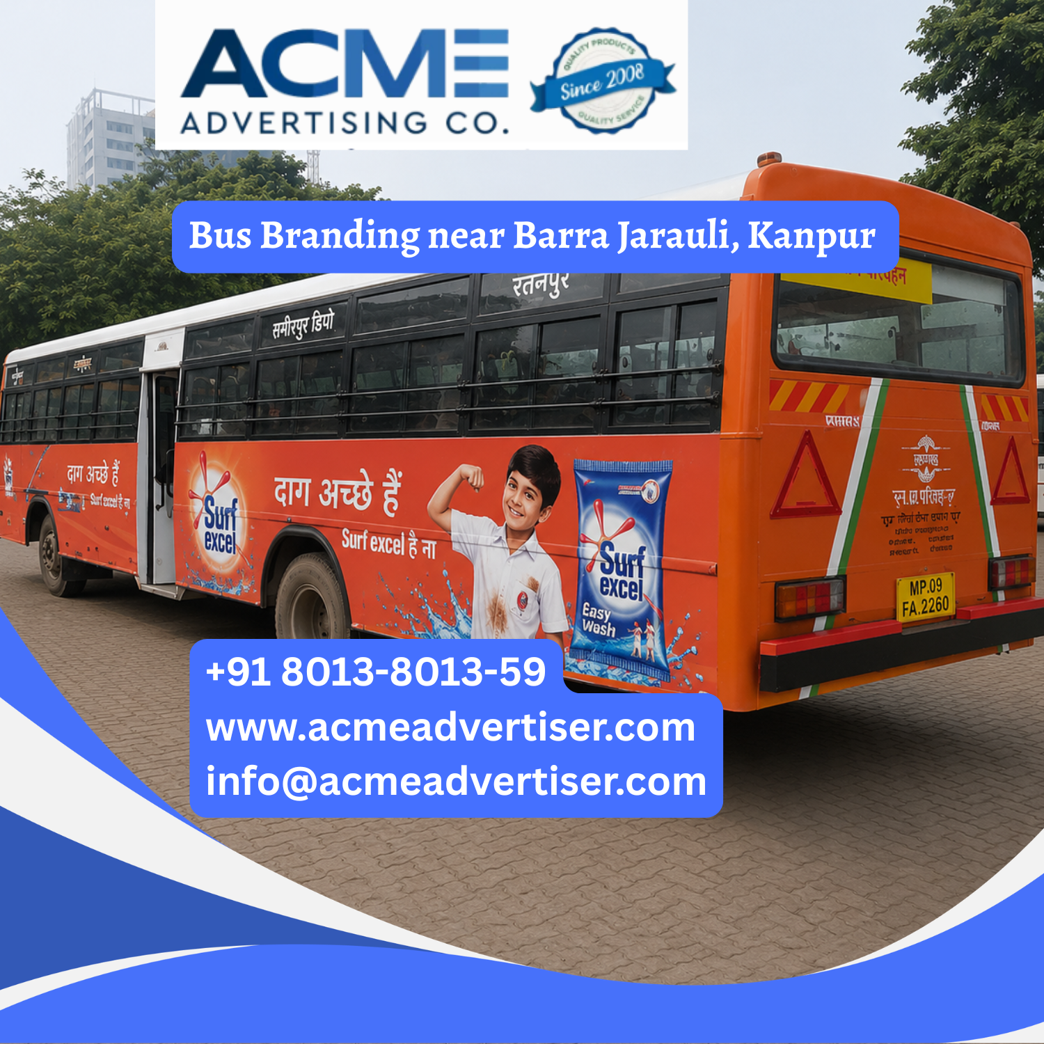 Bus Branding near Barra Jarauli, Kanpur - 