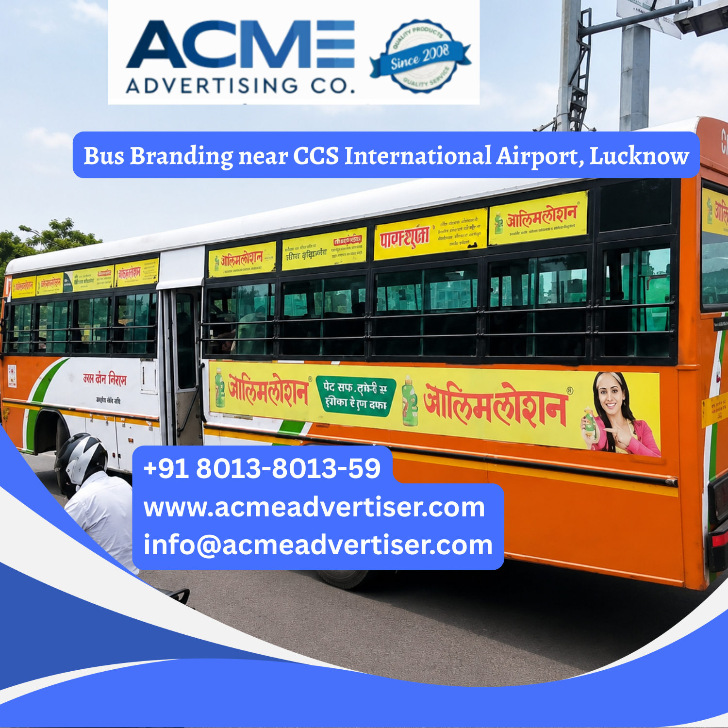 Bus Branding near CCS International Airport, Lucknow - 