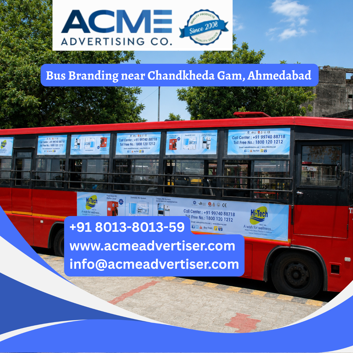 Bus Branding near Chandkheda Gam, Ahmedabad - 