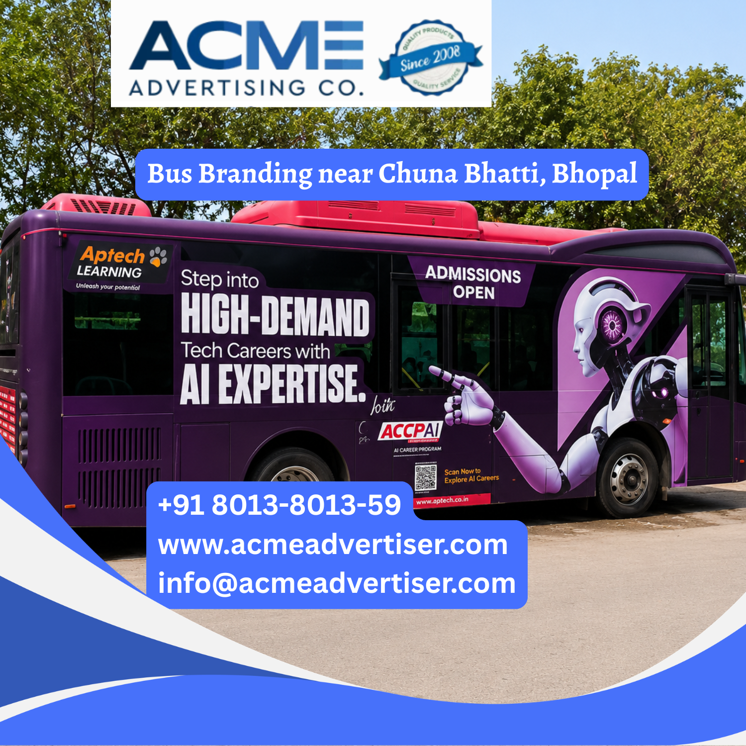 Bus Branding near Chuna Bhatti, Bhopal - 