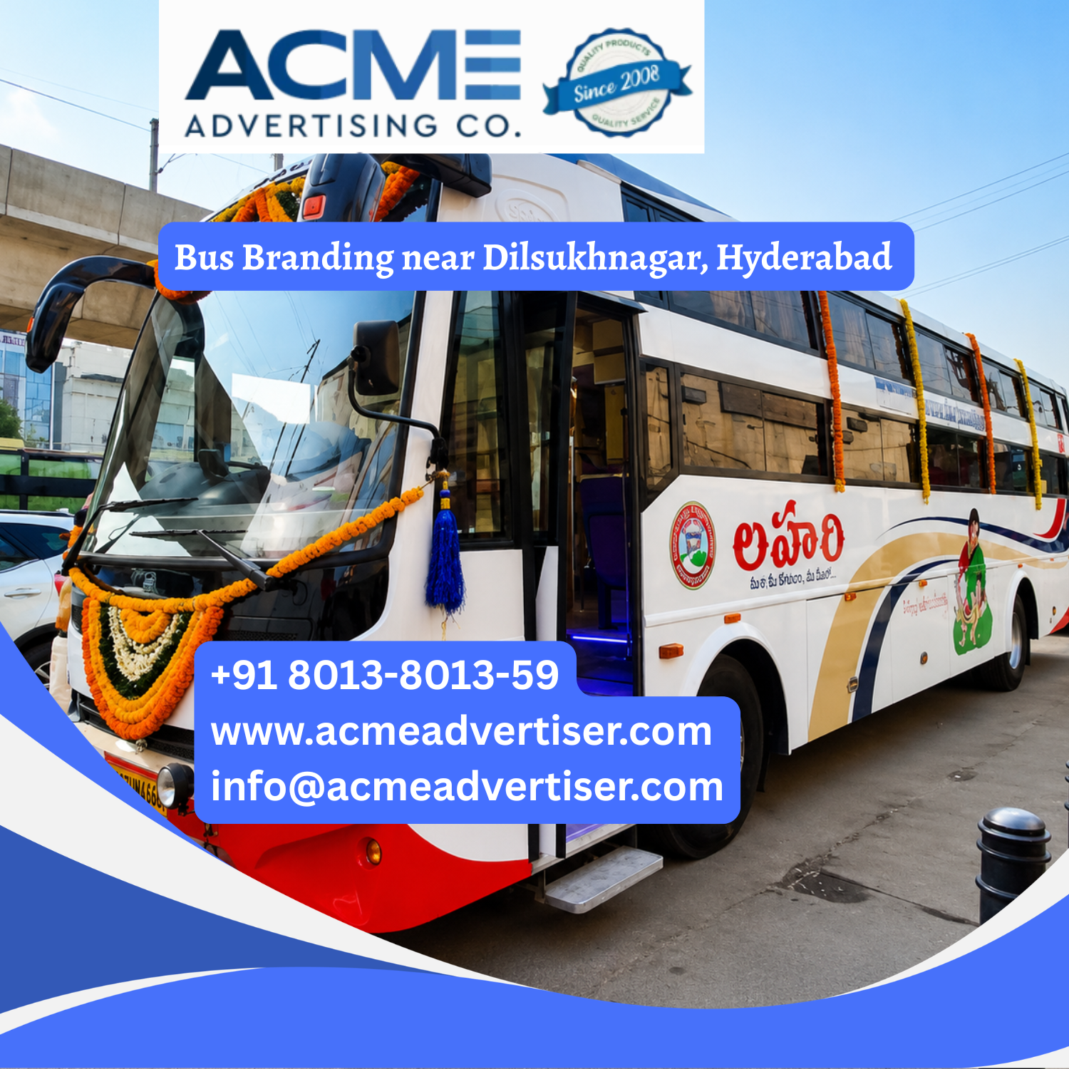 Bus Branding near Dilsukhnagar, Hyderabad - 