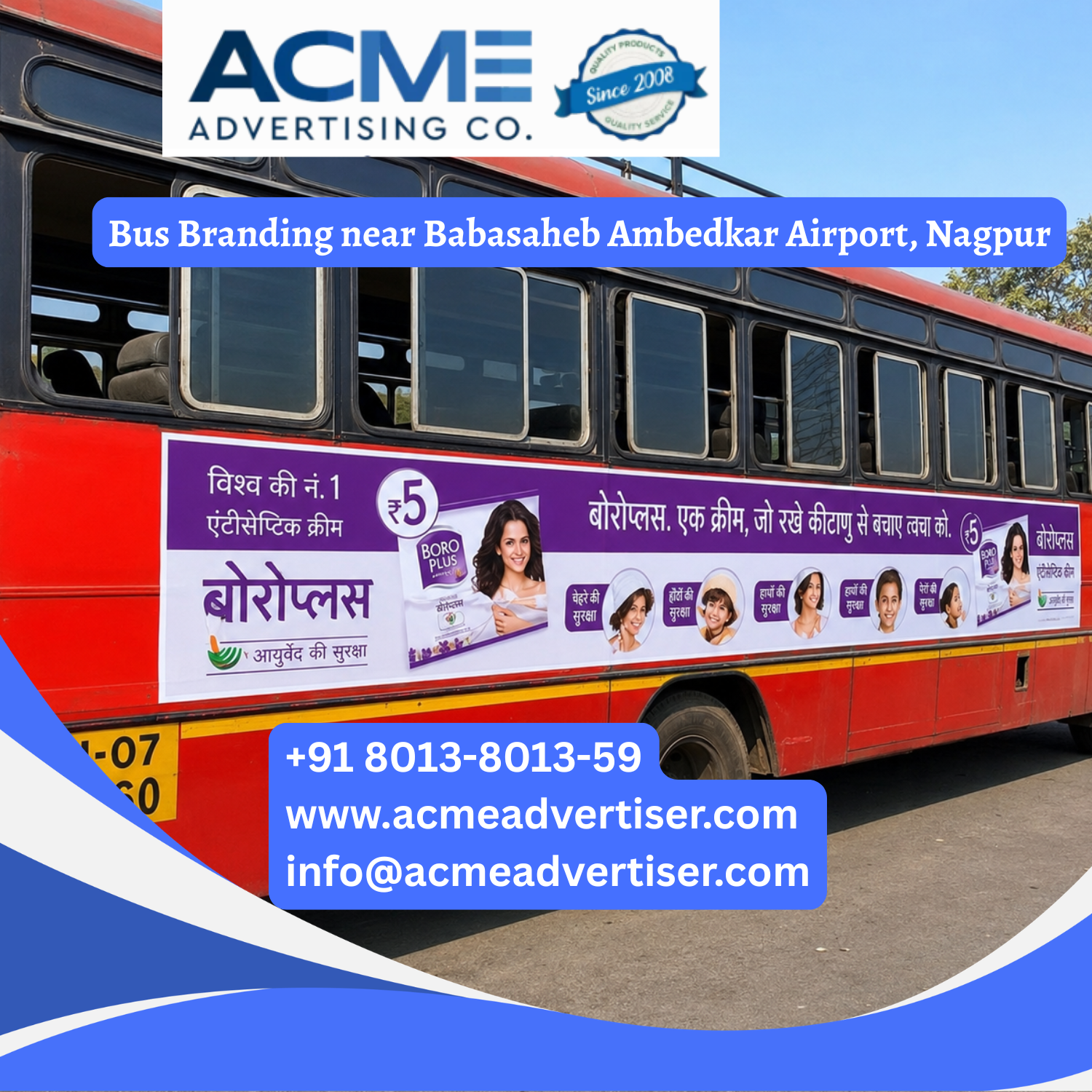 Bus Branding near Babasaheb Ambedkar Airport, Nagpur - 