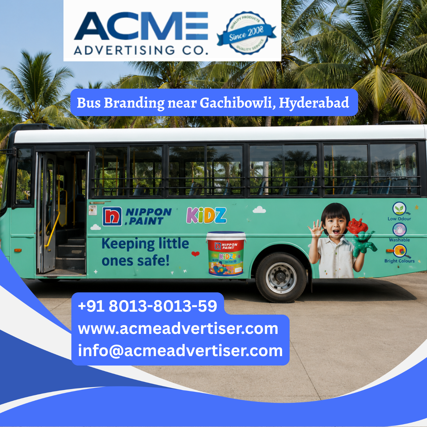 Bus Branding near Gachibowli, Hyderabad - 