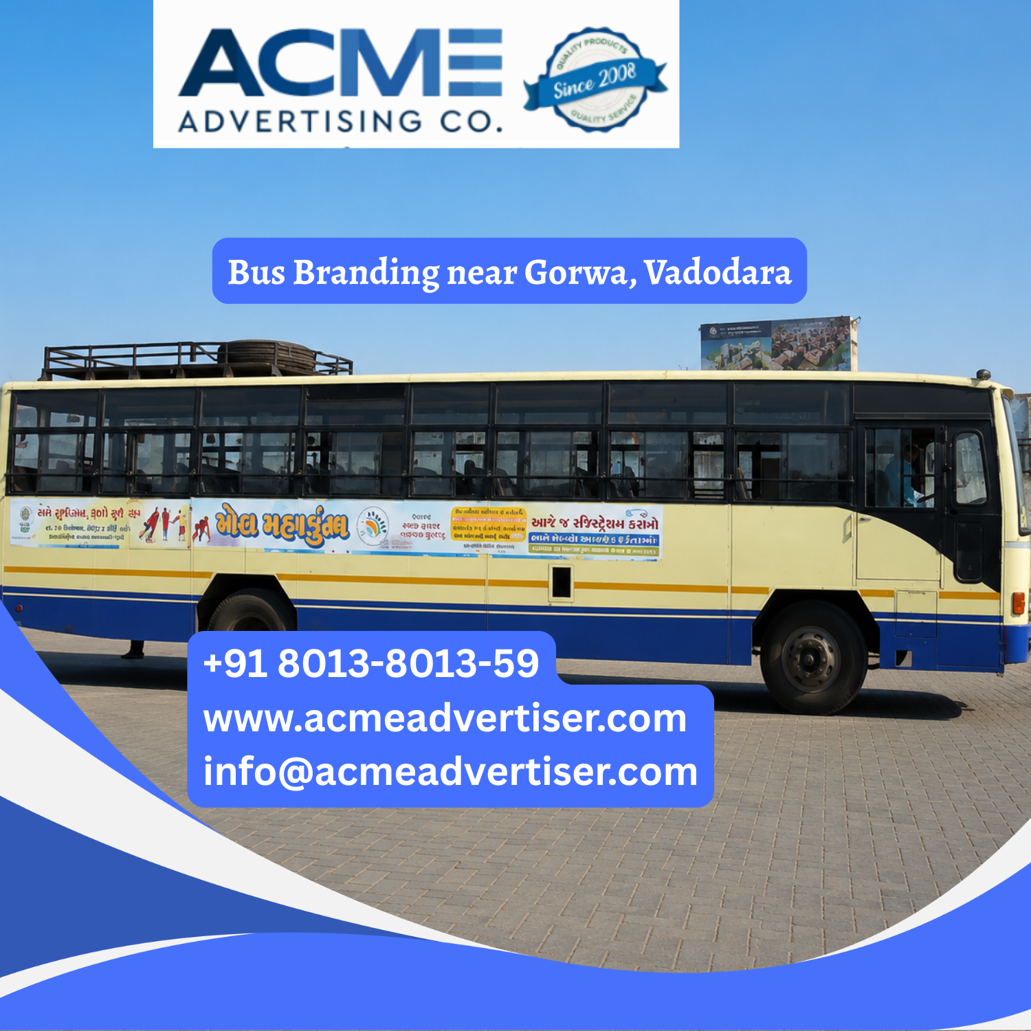 Bus Branding near Gorwa, Vadodara - 