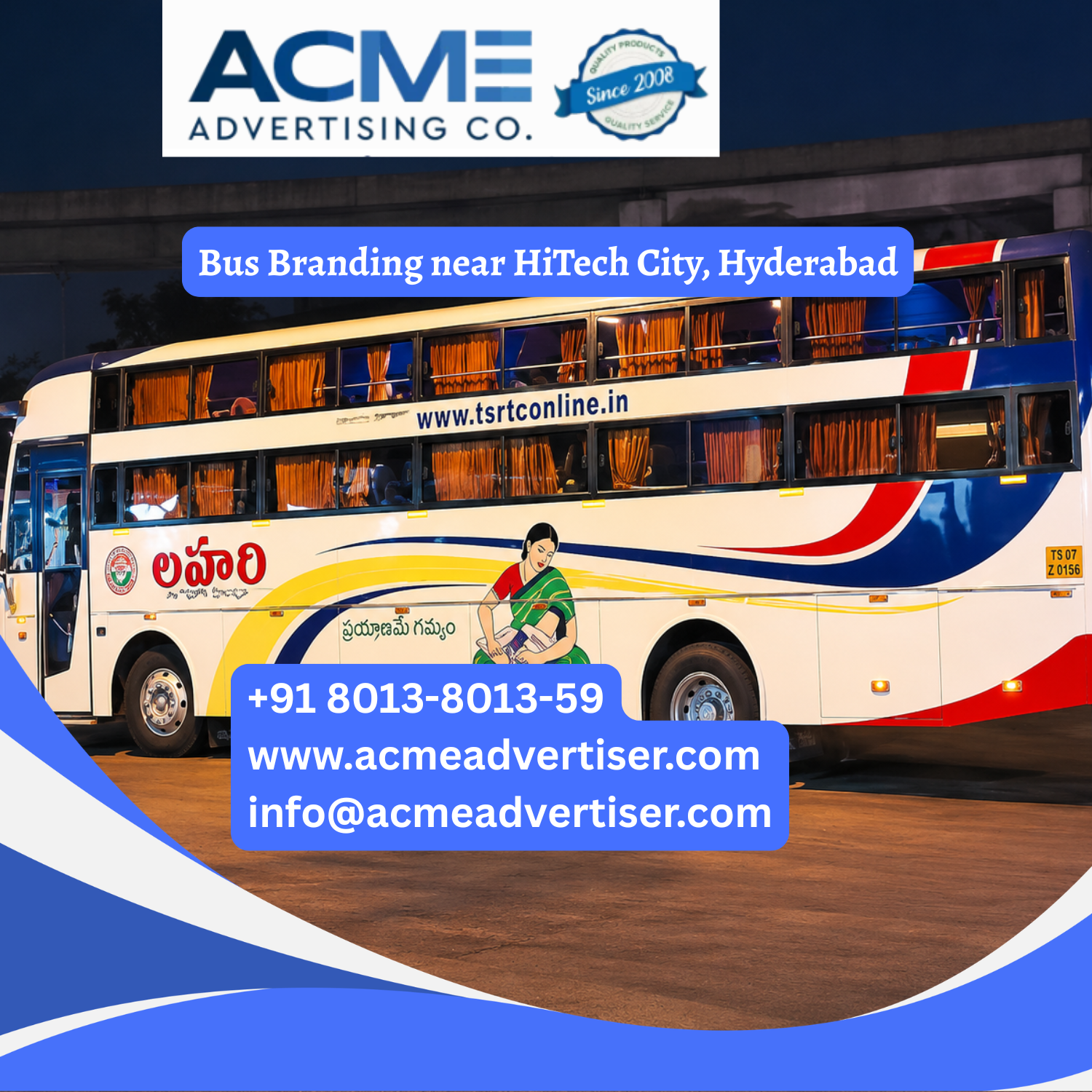 Bus Branding near HiTech City, Hyderabad - 