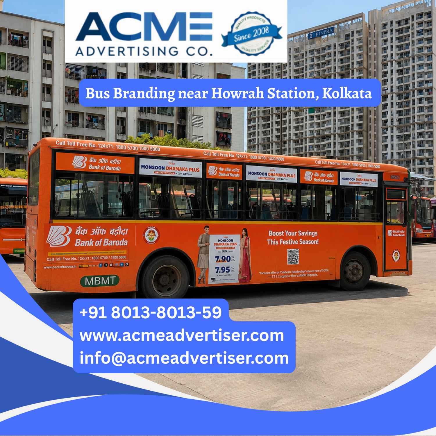 Bus Branding near Howrah Station, Kolkata - 