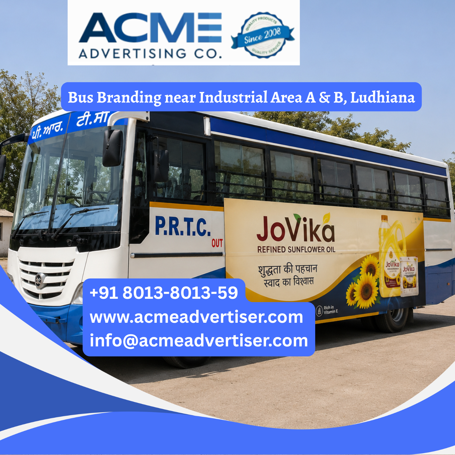 Bus Branding near Industrial Area A & B, Ludhiana - 