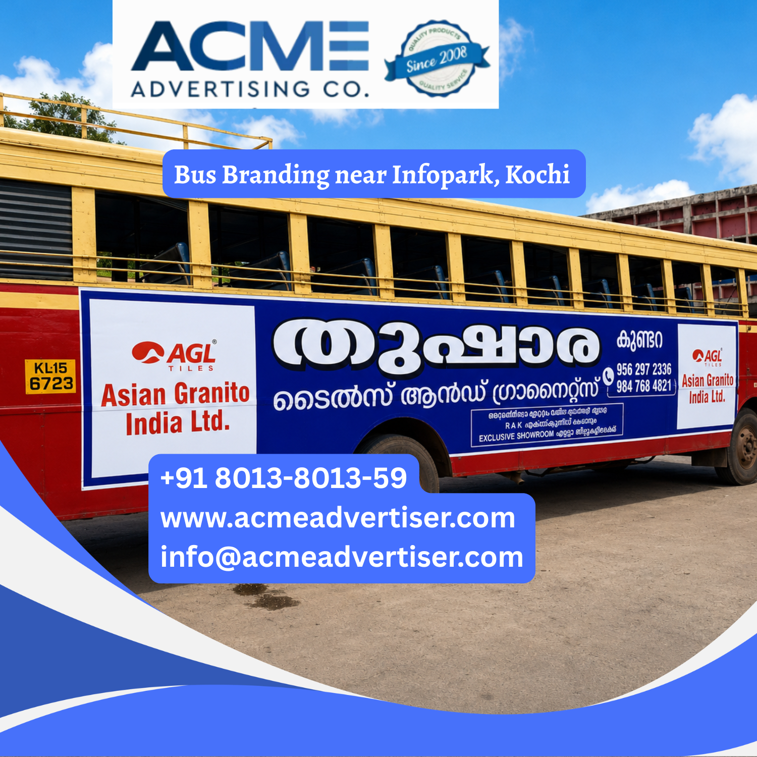Bus Branding near Infopark, Kochi - 