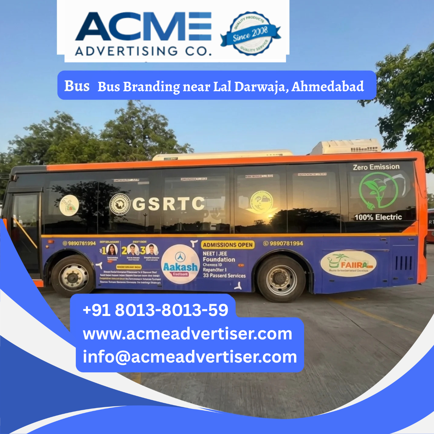 Bus Branding near Lal Darwaja, Ahmedabad - 