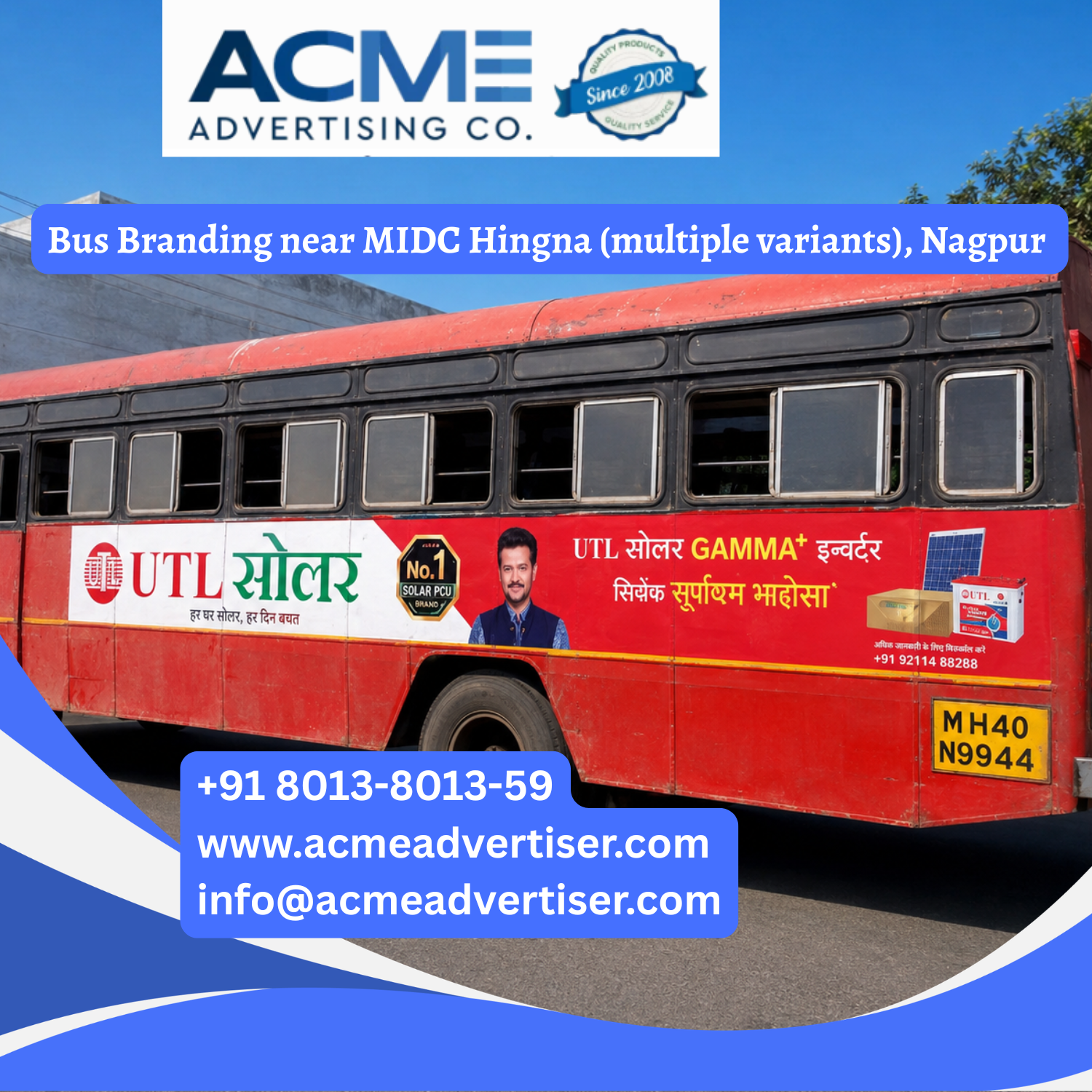 Bus Branding near MIDC Hingna (multiple variants), Nagpur - 