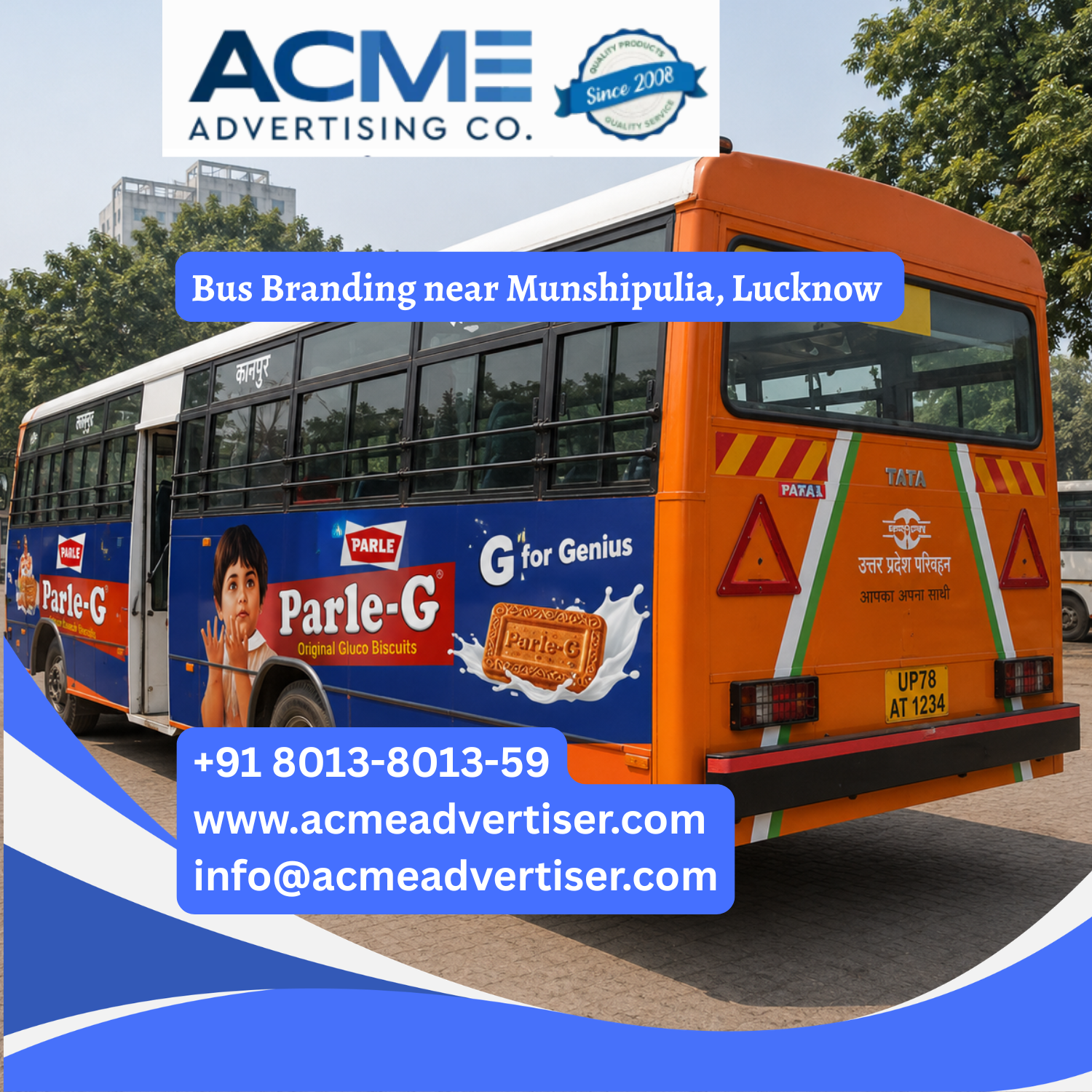 Bus Branding near Munshipulia, Lucknow - 