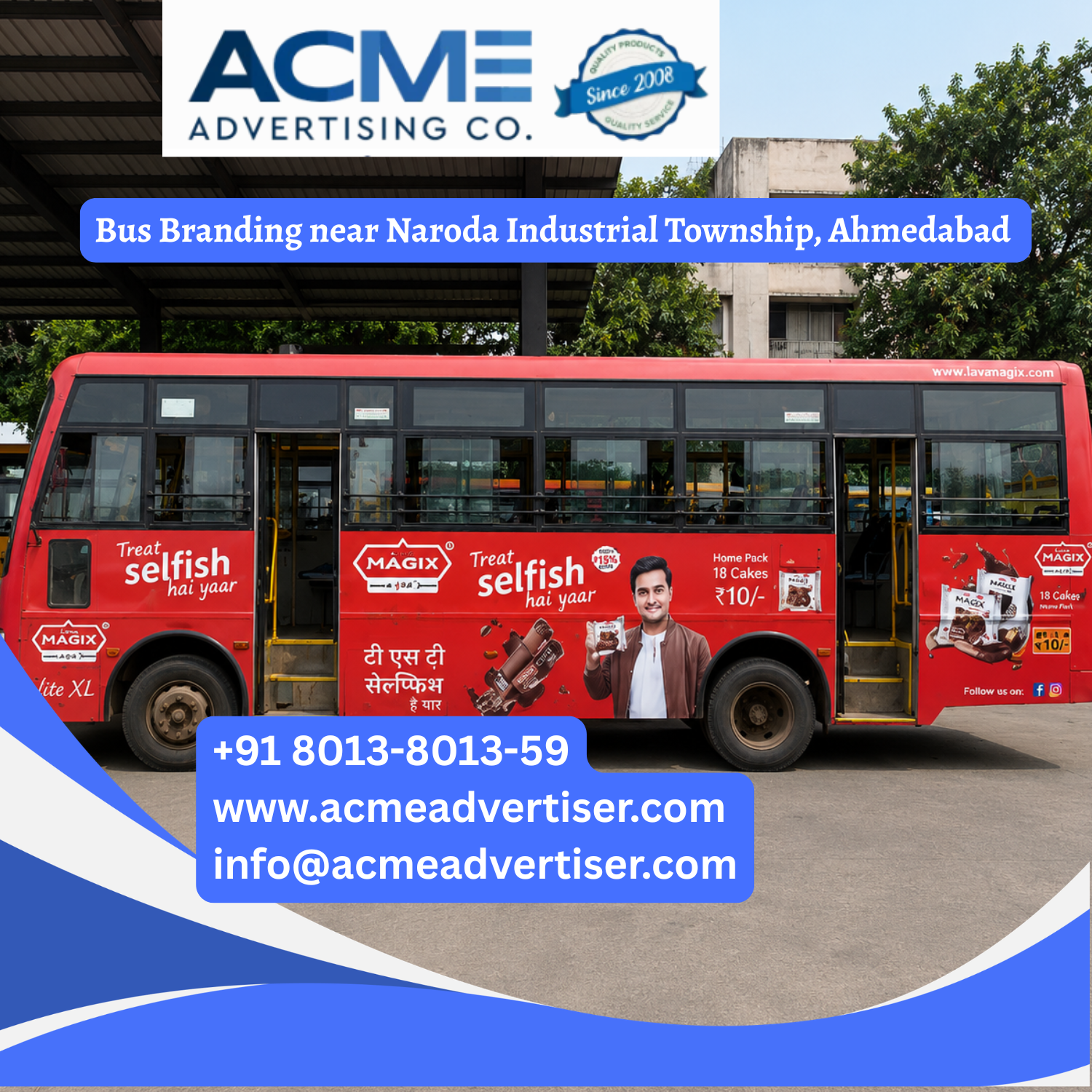 Bus Branding near Naroda Industrial Township, Ahmedabad - 