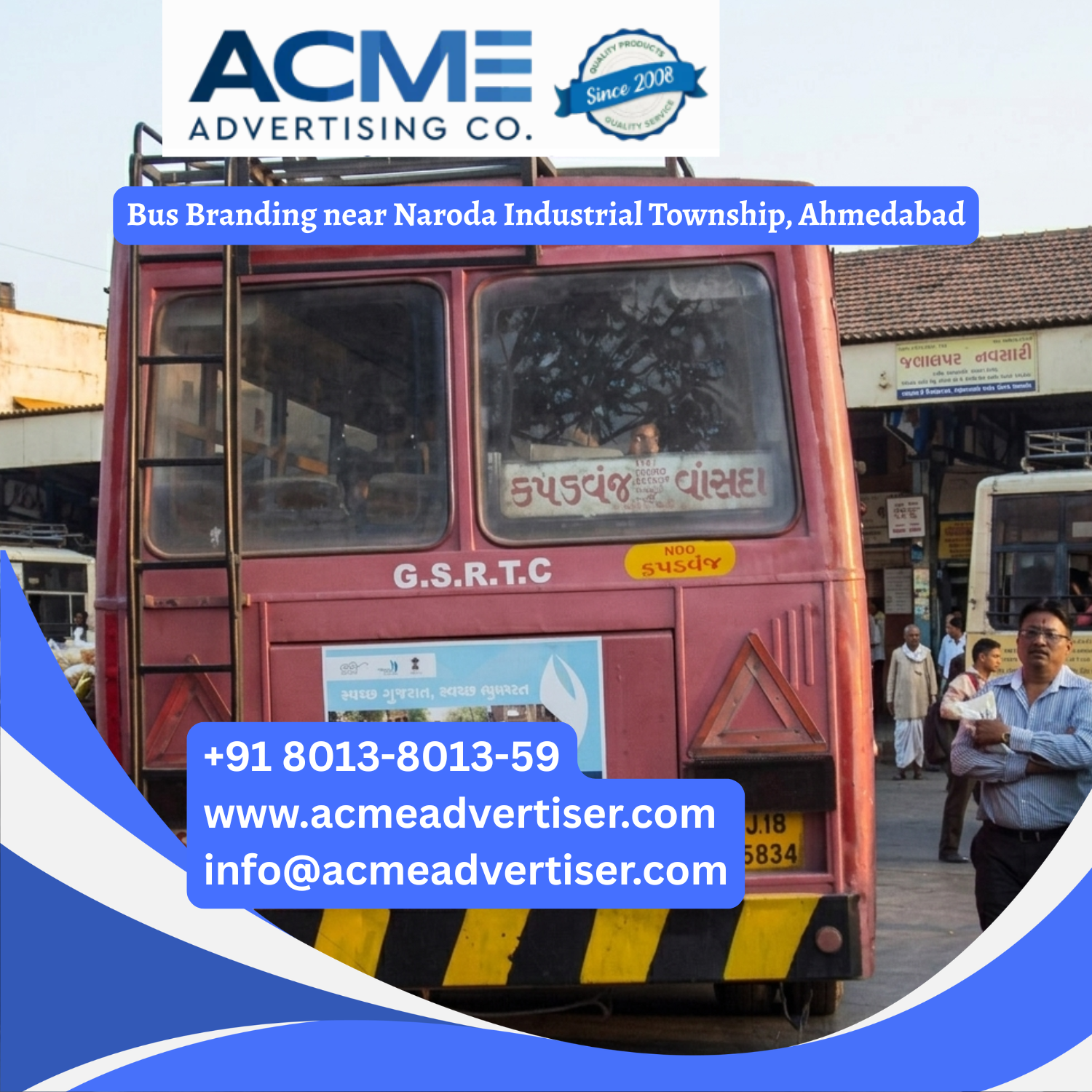 Bus Branding near Naroda Industrial Township, Ahmedabad - 