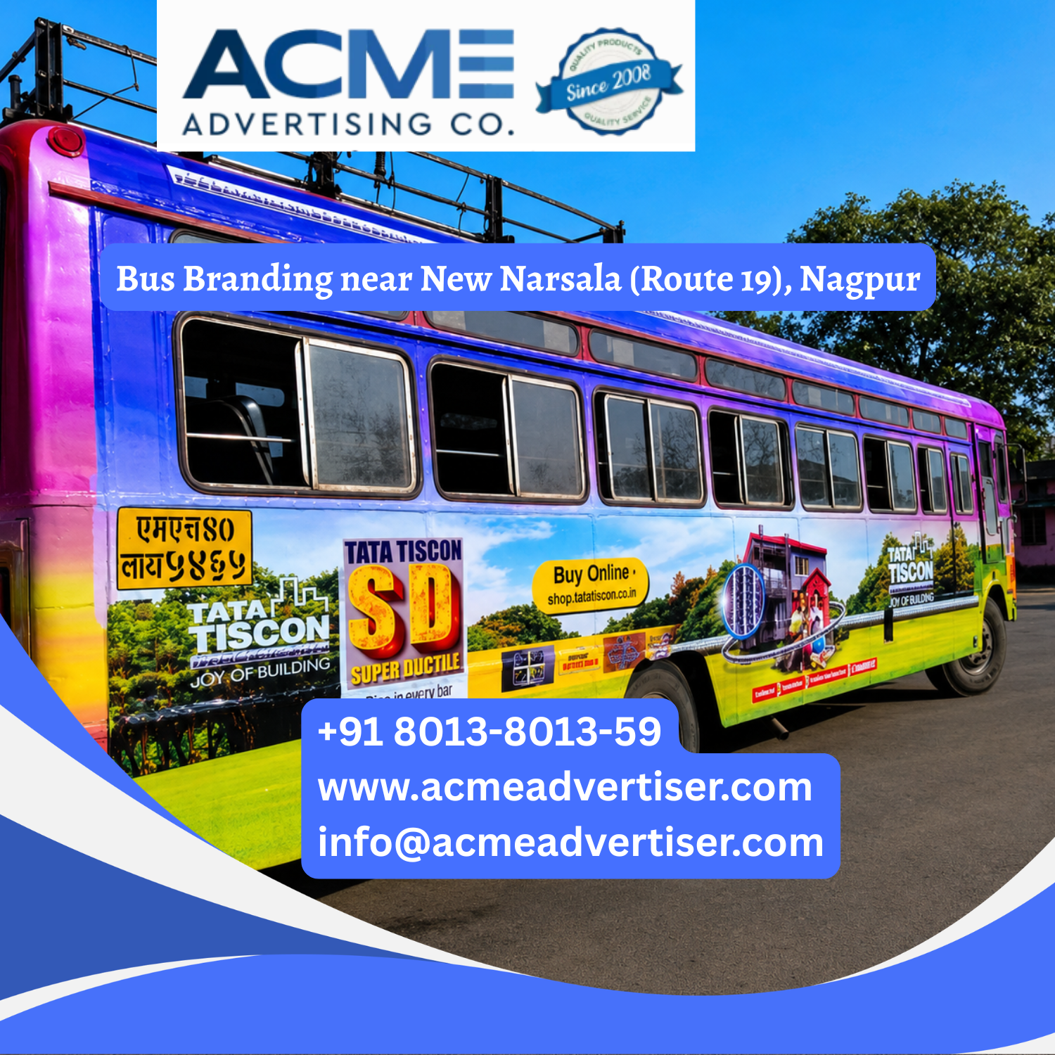Bus Branding near New Narsala (Route 19), Nagpur - 