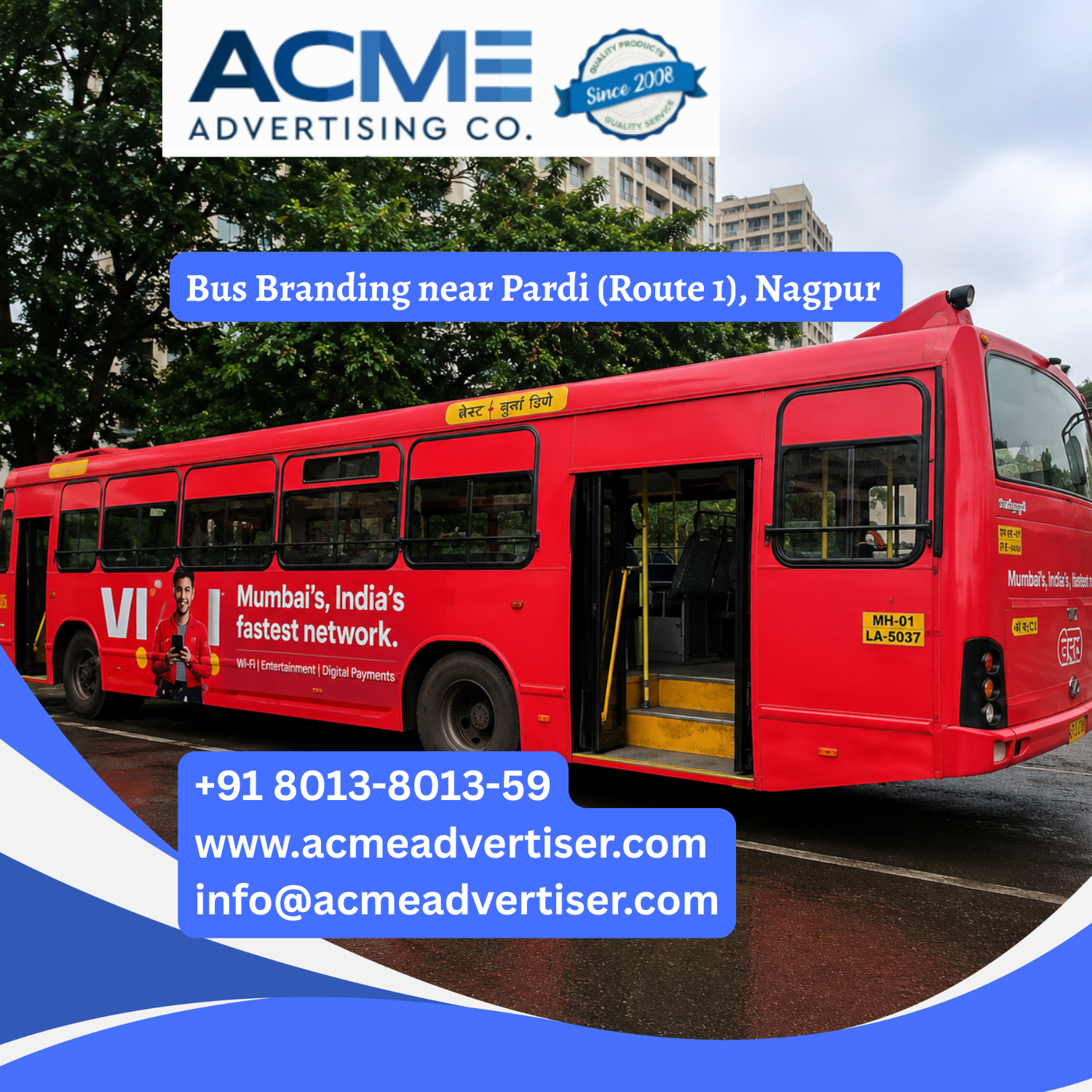 Bus Branding near Pardi (Route 1), Nagpur - 